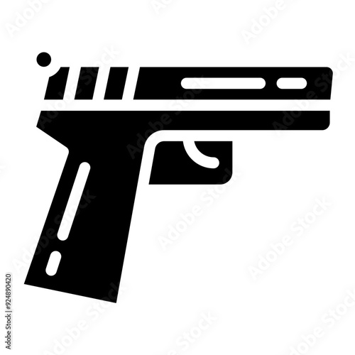 Modern semi automatic pistol gun weapon icon