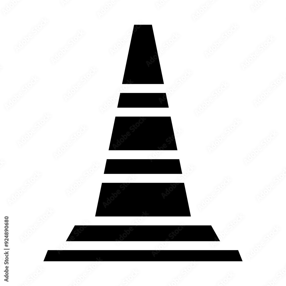 safety cone, road cone, traffic cone vector icon safety cone, road cone, traffic cone vector icon