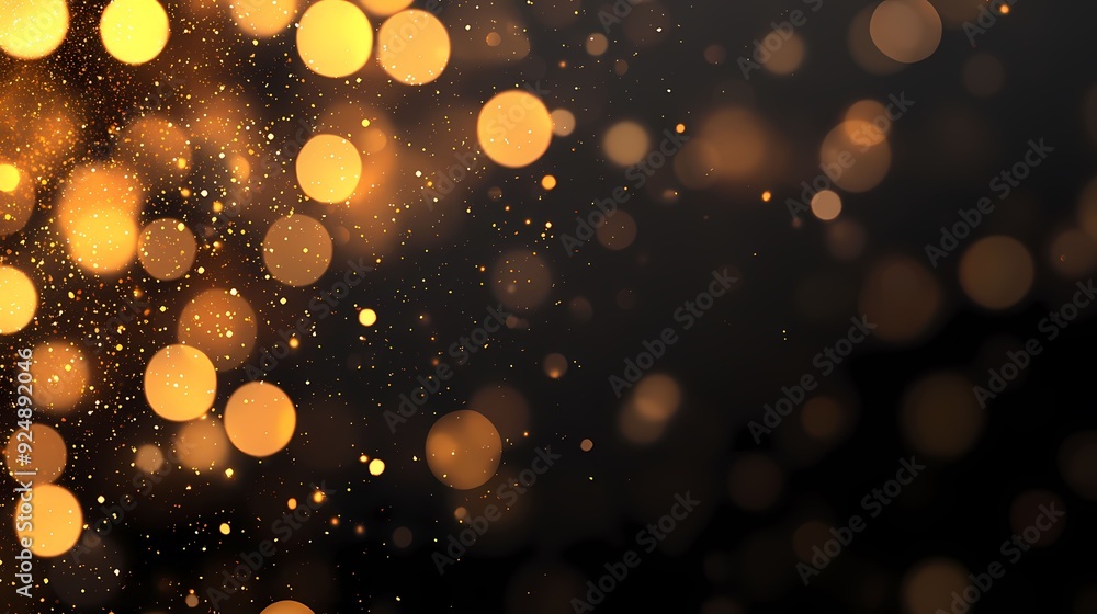 Golden Bokeh effect Glitter, 3d background illustration, Generative AI illustration Golden Bokeh effect Glitter, 3d background illustration, Generative AI illustration