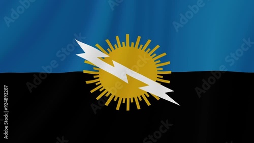 Zulia State Waving Flag. Realistic Flag Animation. Seamless Loop Background.	
