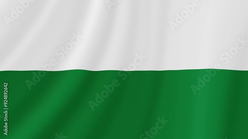 Antioquia Department Waving Flag. Realistic Flag Animation. Seamless Loop Background.	