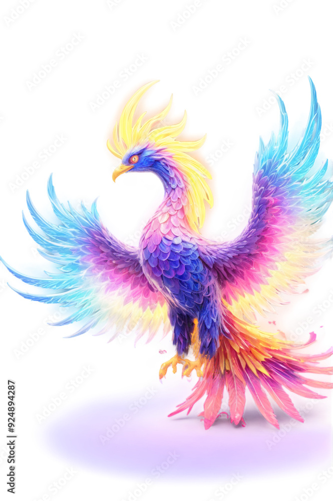 Obraz premium blue and yellow feathers