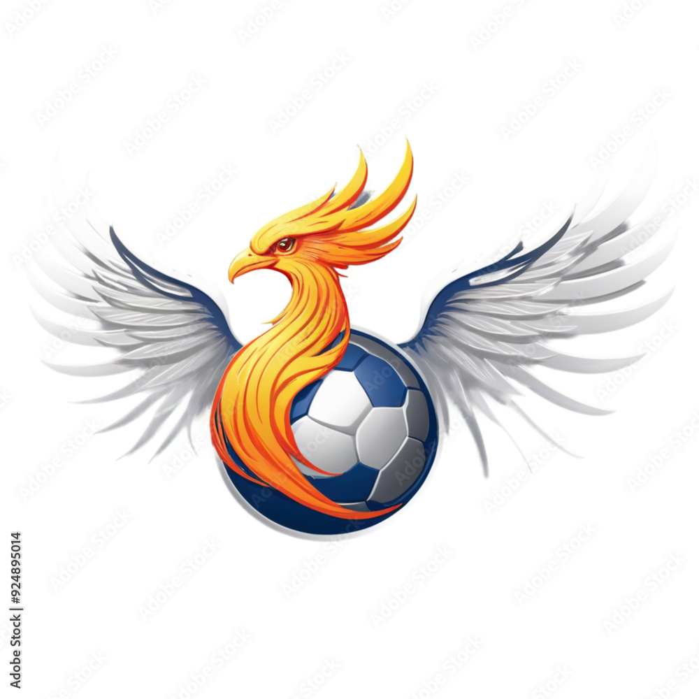 Fototapeta premium soccer ball with wings