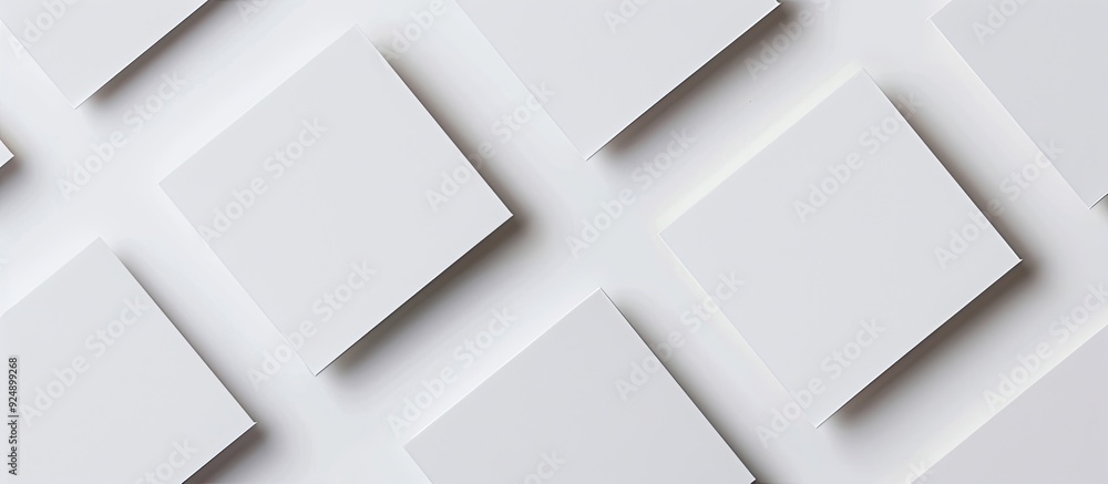 Obraz premium Design friendly blank business cards isolated on a white background serving as a mockup for visual representation with available copy space image