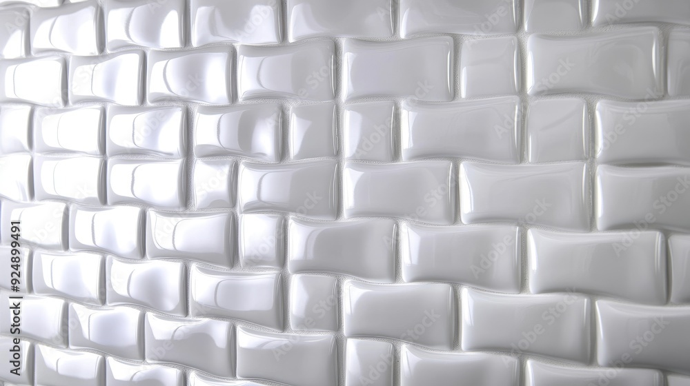 White tiles with a glossy finish arranged in a basketweave pattern, ideal for a clean and bright backsplash. White tiles with a glossy finish arranged in a basketweave pattern, ideal for a clean and bright backsplash.