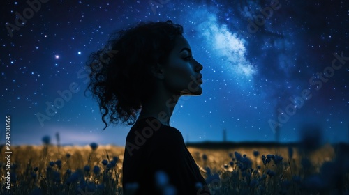 Wallpaper Mural Night sky constellation in summer field. Torontodigital.ca