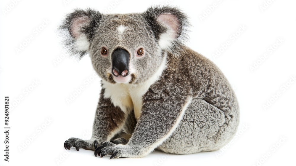 Fototapeta premium Isolated Koala Bear with a transparent background