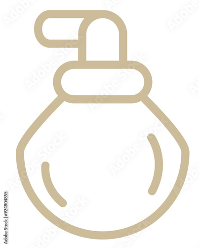 Beige linear icons representing spa beauty services, relax, skincare and wellness. Beauty services