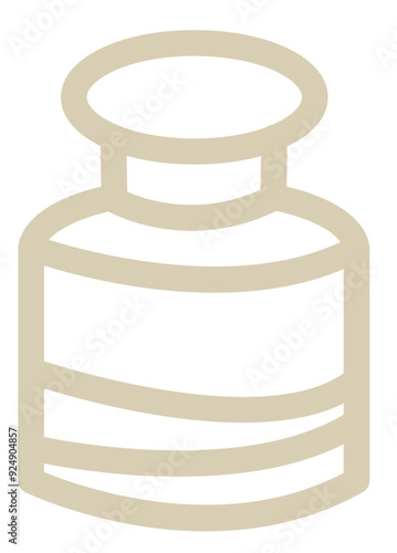 Beige linear icons representing spa beauty services, relax, skincare and wellness. Beauty services