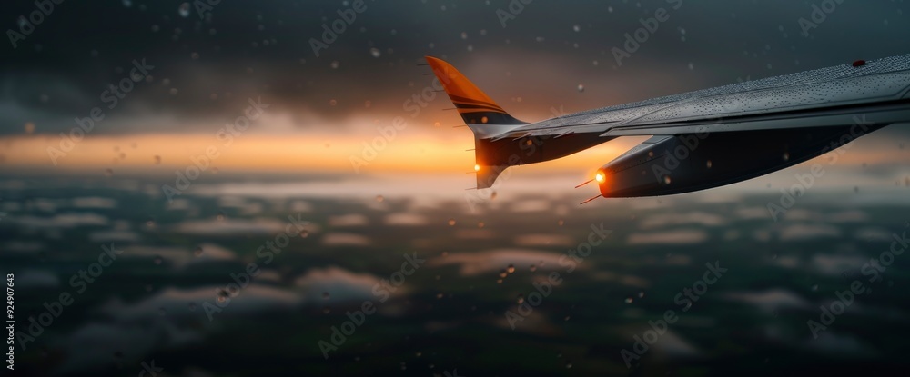A Jet Wing, Symbolizing Travel And Adventure A Jet Wing, Symbolizing Travel And Adventure