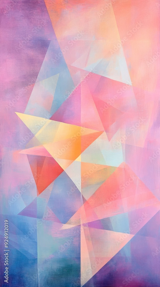 Fototapeta premium Abstract pastel painting creating a sense of harmony and balance