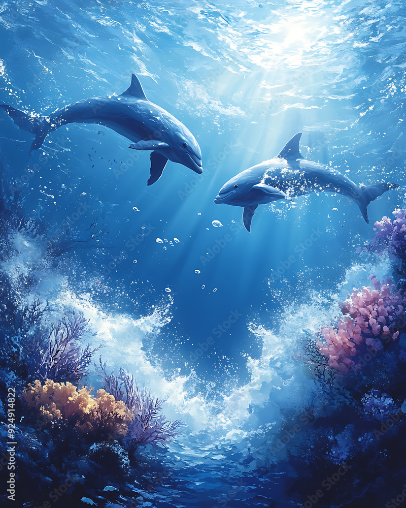 Obraz premium dolphins in the sea