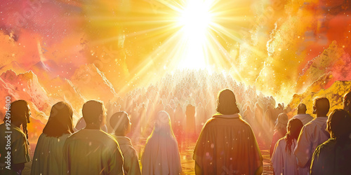 The Glorious Return: Anticipating the Second Coming of Christ - Visualize a scene of anticipation and hope as believers await the return of Christ