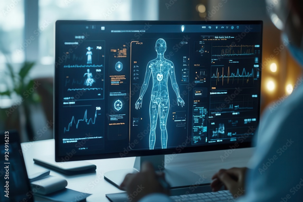 A close-up of a telemedicine interface showing chronic care metrics being discussed in a virtual care appointment A close-up of a telemedicine interface showing chronic care metrics being discussed in a virtual care appointment