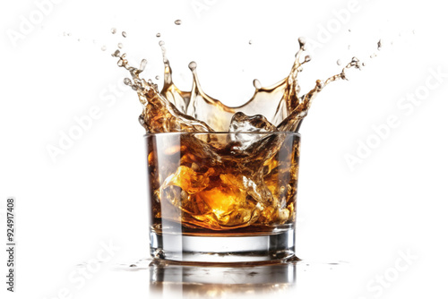 Elegant bourbon splash png