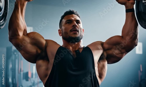 Pull up, fitness and strong man training in the gym for body goal, motivation and workout. Wellness, exercise and bodybuilder athlete with energy, power and muscle for cardio sports at a club