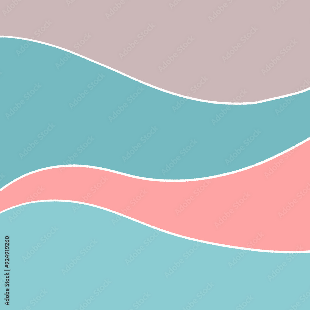 Obraz premium 波のイメージのレトロな背景素材のイラスト24