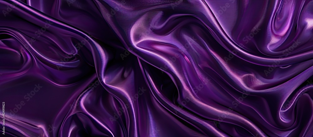Background of purple satin fabric with copy space image