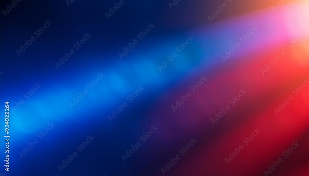 Vibrant Gradient Light Burst. Abstract Blurred Background with Radiant Warm Red and Cool Blue Transitioning into Deep Purples, Artistic Design Concepts. Patriotic Colors USA Flag President Vote