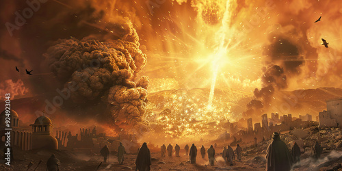 The Great Tribulation: Understanding the Trials and Tribulations of the End Times - Picture a scene of turmoil and struggle as the world faces the tribulations