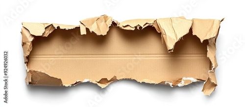 Torn cardboard from packagi...