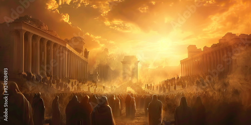 The Final Judgment: The Just Reward for Every Soul - Picture a scene of solemnity and awe as God judges the living and the dead, rewarding each according to their deeds