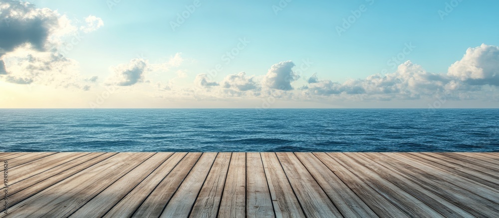 empty wooden platform in front of a sea backdrop within a cruise ship. with copy space image. Place for adding text or design empty wooden platform in front of a sea backdrop within a cruise ship. with copy space image. Place for adding text or design