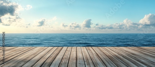 empty wooden platform in fr...