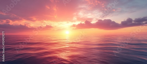 sunrise over the ocean. with copy space image. Place for adding text or design