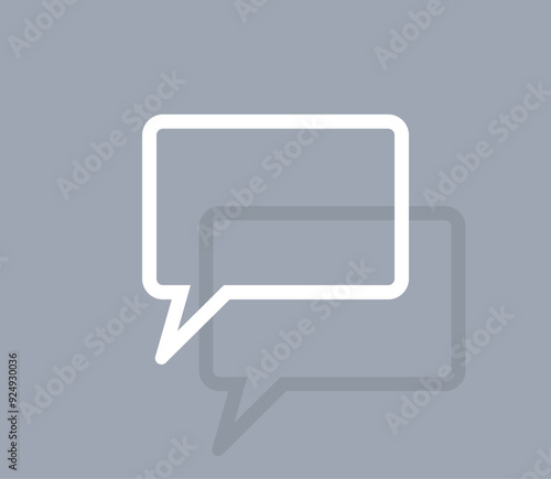 Vector icon of white color with shadow on gray background