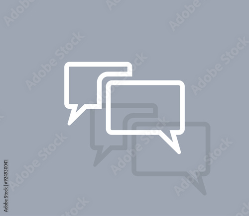 Vector icon of white color with shadow on gray background