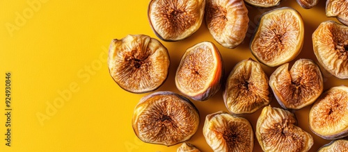 Dried figs on a colored bac...