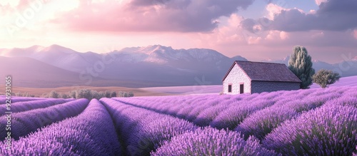 Lavender farm. with copy sp...