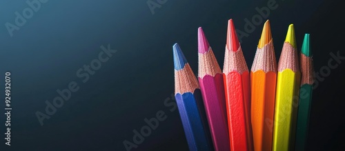 vibrant pencils with copy s...