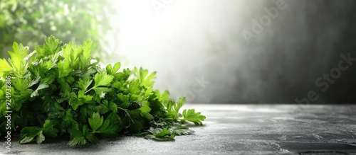 fresh parsley placed on the...