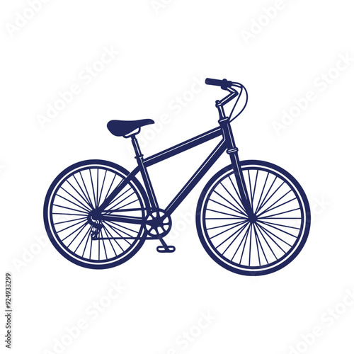 bicycle silhouettes Clip art isolated vector illustration on white background