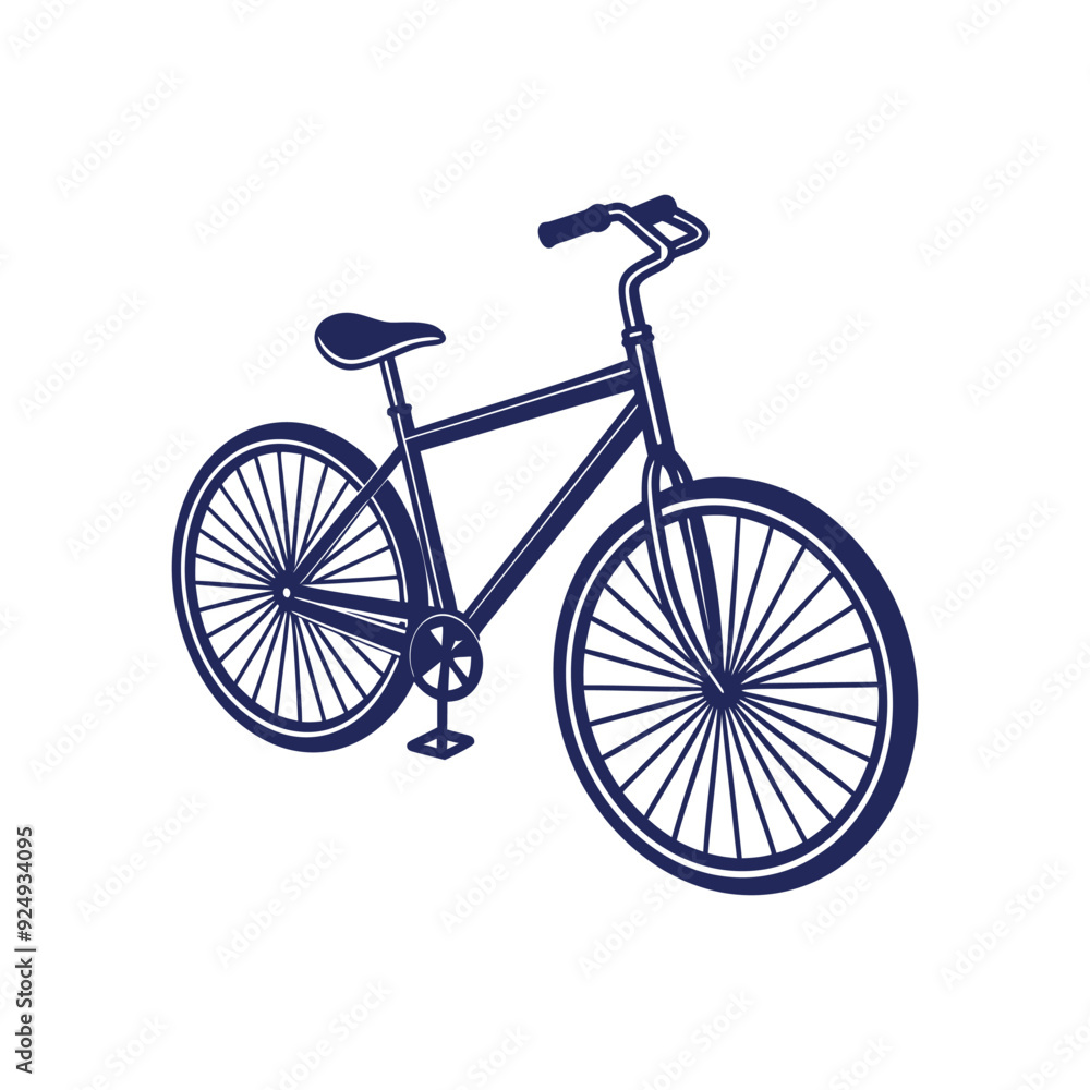 bicycle silhouettes Clip art isolated vector illustration on white background