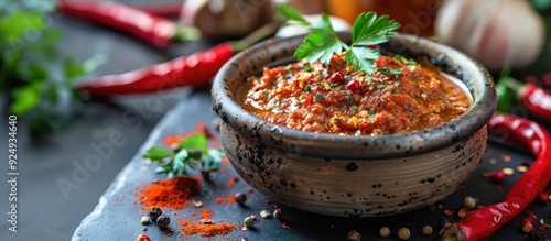 A bowl of spicy Georgian se...