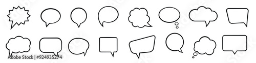 blank empty speech bubbles vector illustration