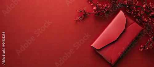 Red envelope against a red ...