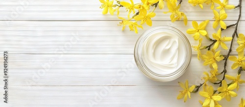Jar of moisturizer cream wi...
