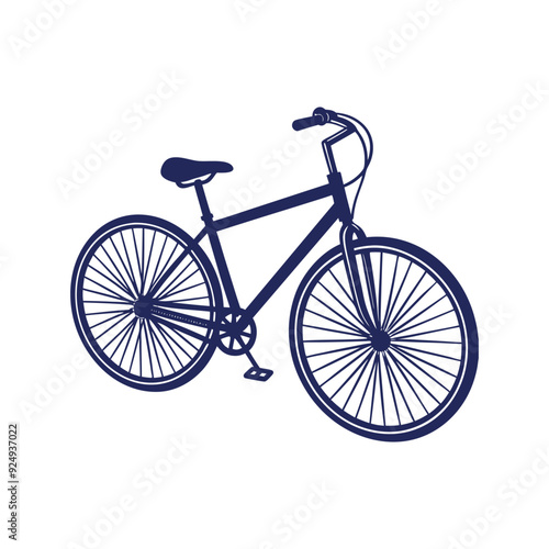 bicycle silhouettes Clip art isolated vector illustration on white background