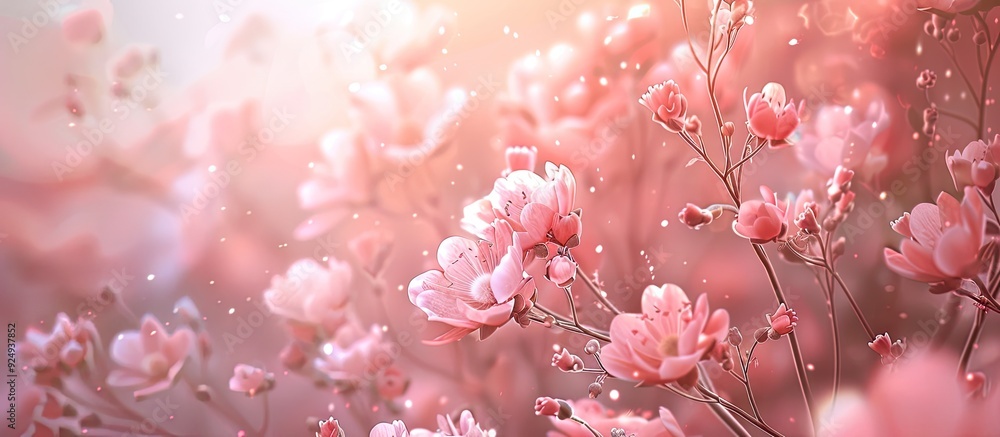 Softly elegant the pink flower opens its delicate petals in a graceful manner creating a calm and romantic atmosphere. with copy space image. Place for adding text or design Softly elegant the pink flower opens its delicate petals in a graceful manner creating a calm and romantic atmosphere. with copy space image. Place for adding text or design