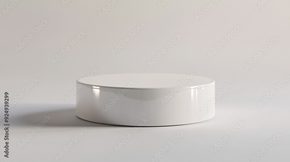 A sophisticated product podium featuring a round, beveled platform with a smooth, polished surface. The podium is designed to elevate the product, literally and figuratively, creating a sense of A sophisticated product podium featuring a round, beveled platform with a smooth, polished surface. The podium is designed to elevate the product, literally and figuratively, creating a sense of