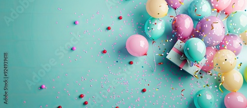 Birthday party flat lay fea...