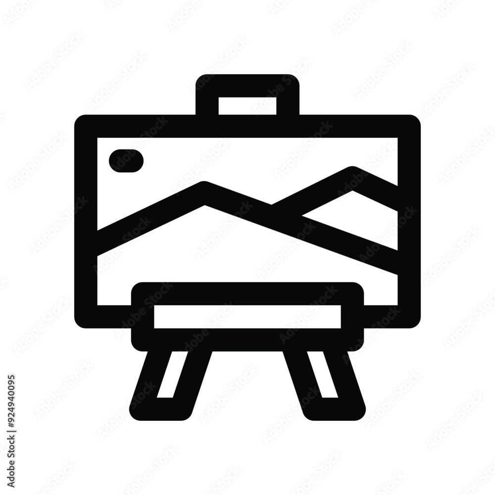 canvas icon. vector line icon for your website, mobile, presentation, and logo design. canvas icon. vector line icon for your website, mobile, presentation, and logo design.