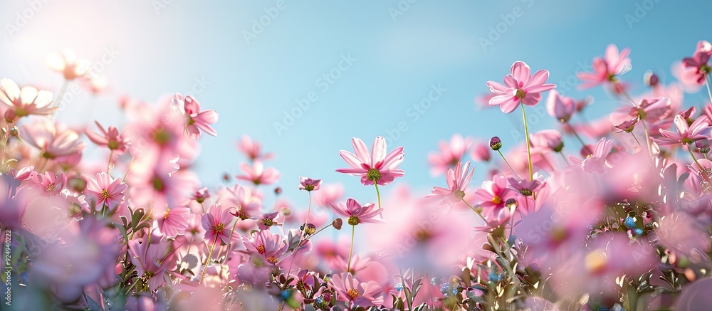 pink flower garden. with copy space image. Place for adding text or design pink flower garden. with copy space image. Place for adding text or design