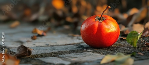 A persimmon that has landed...