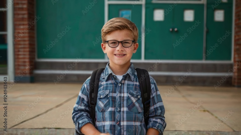Obraz premium Full shot kid cheating at school