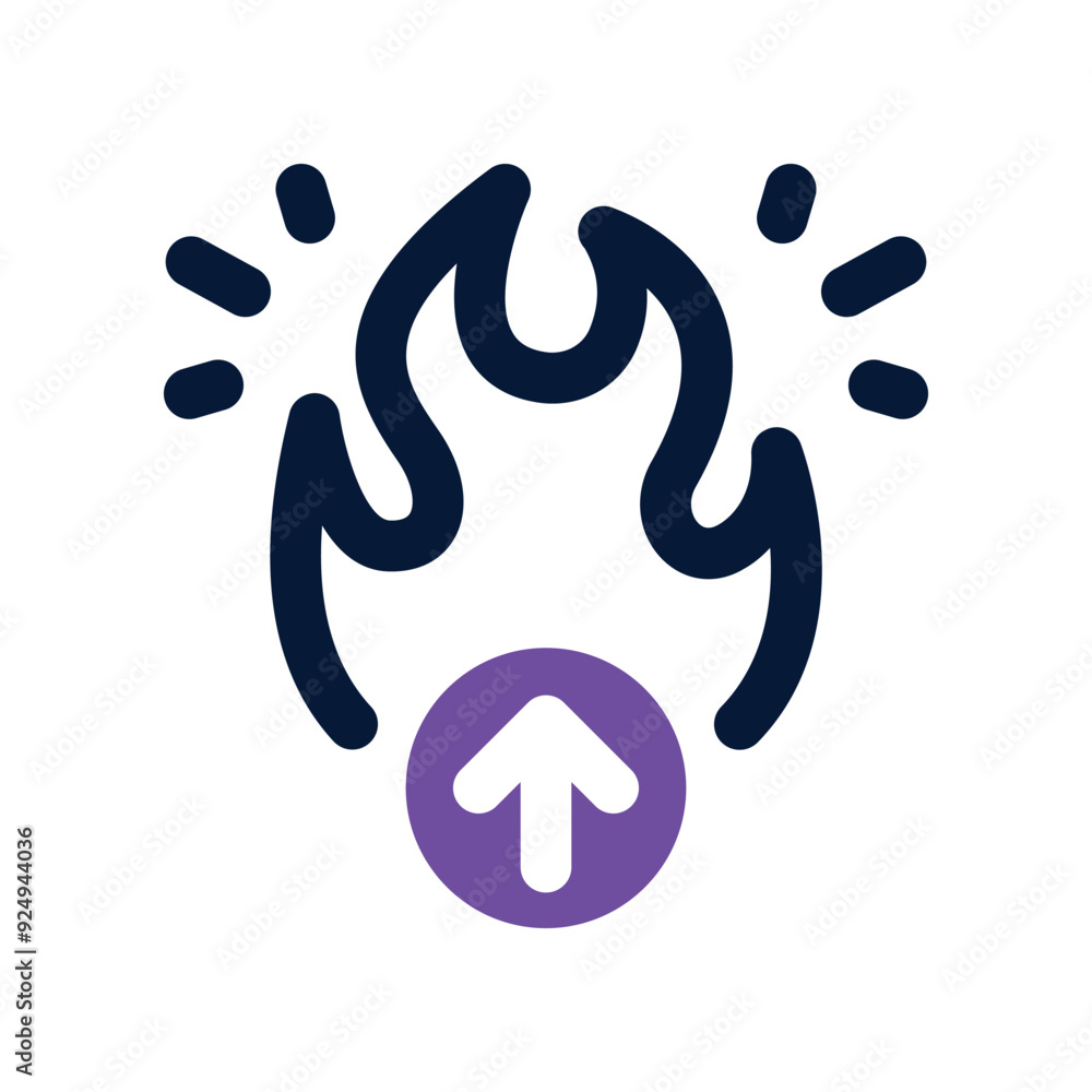 trending icon. vector dual tone icon for your website, mobile, presentation, and logo design.